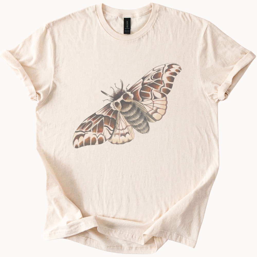 Vintage Bee Illustration Graphic Tee Natural Scientific Art